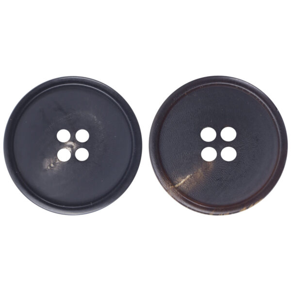 Matte Black Coffee-Colored Natural Horn Buttons for Winter Suits Pants 10pcs