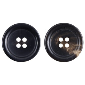 Natural Black Real Horn Buttons for Luxurious Winter Suits 10pcs