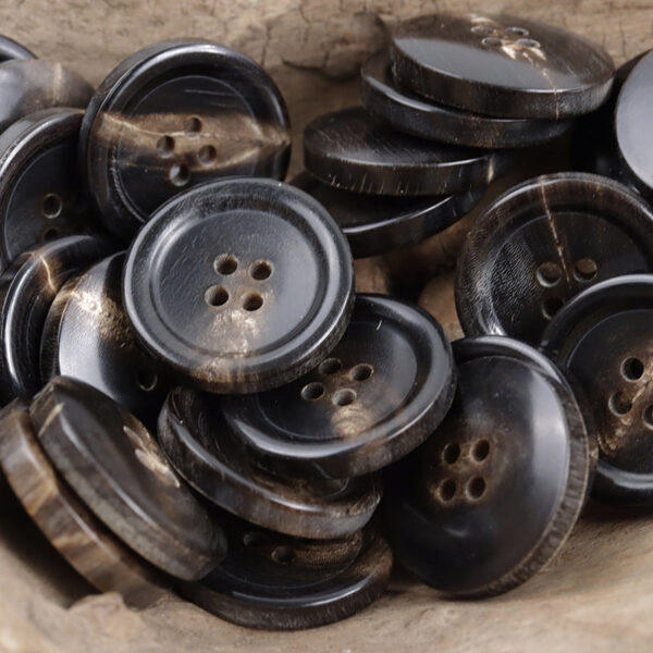Natural Black Real Horn Buttons for Luxurious Winter Suits 10pcs - Image 4