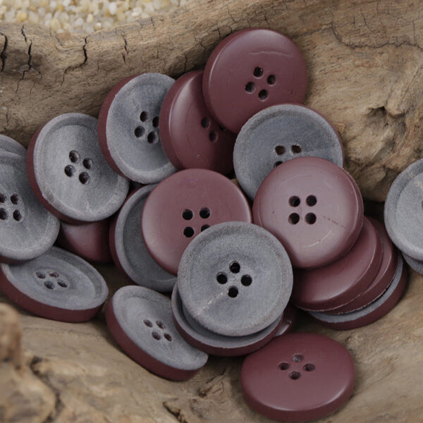 Frosted Purple-Red Real Horn Buttons for Winter Jackets 10pcs - Image 3