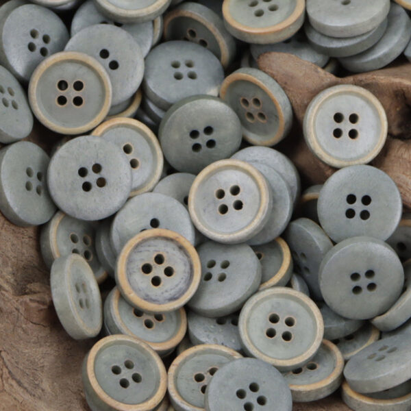 11.5mm Burnt Natural Bovine Bone Buttons for Spring Linen Shirts 10pcs - Image 3