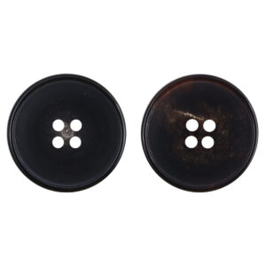 Round 4 Hole Natural Ox Horn Black Coat Buttons 10PCS - Lots of Buttons