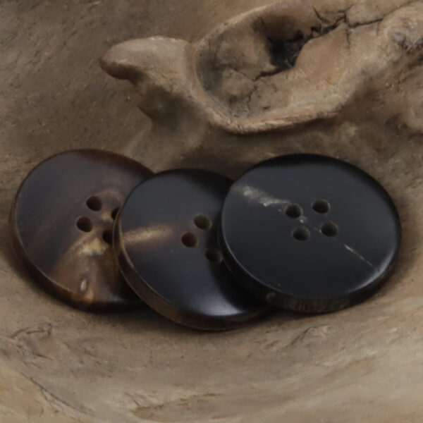 Vintage Burnt Snake Skin Pattern Genuine Horn Buttons 10pcs - Lots of Buttons