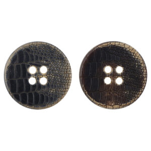 Snakeskin Cracked Flat Horn Buttons for Retro Leather Jackets 10pcs
