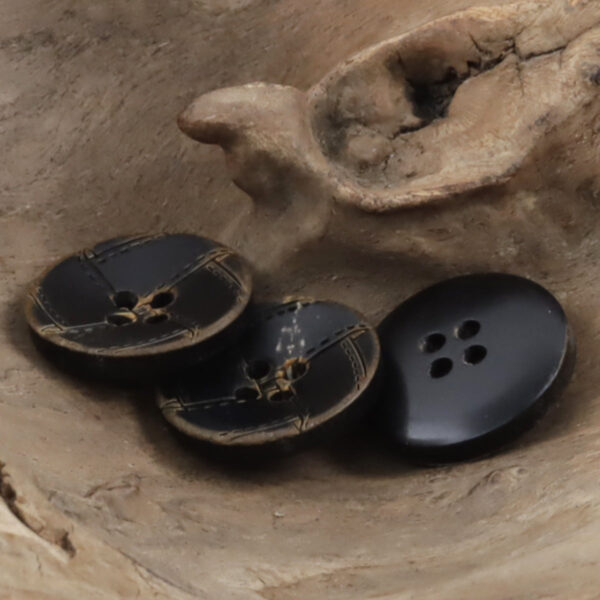 Burnt Natural Horn Buttons for Retro Trendsetters Jackets 10pcs - Image 2