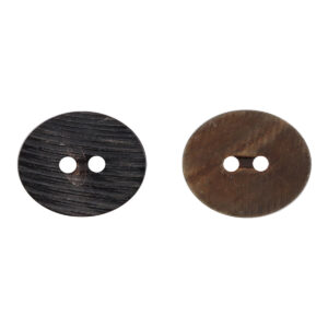 Burned Black Horn Buttons Bevel-Cut Surface Texture,10PCS 
