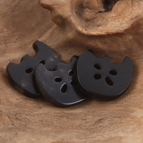 Retro Charm Apple Cow Horn Buttons 4 Hole,10pcs