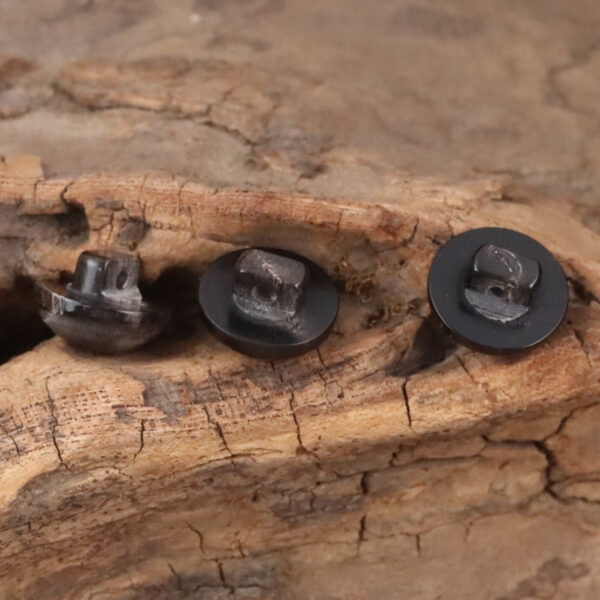 Mushroom-Head Black Horn Buttons for Chinese Qipao and Hanfu,10pcs