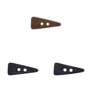 Vintage Triangular Burnt-Yellow Ox Horn Buttons,10pcs 
