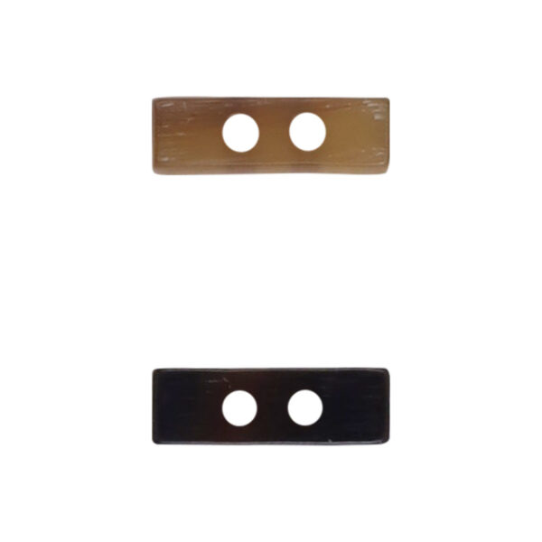Long Strip Coffee-Colored Natural Horn Toggle Buttons 10pcs