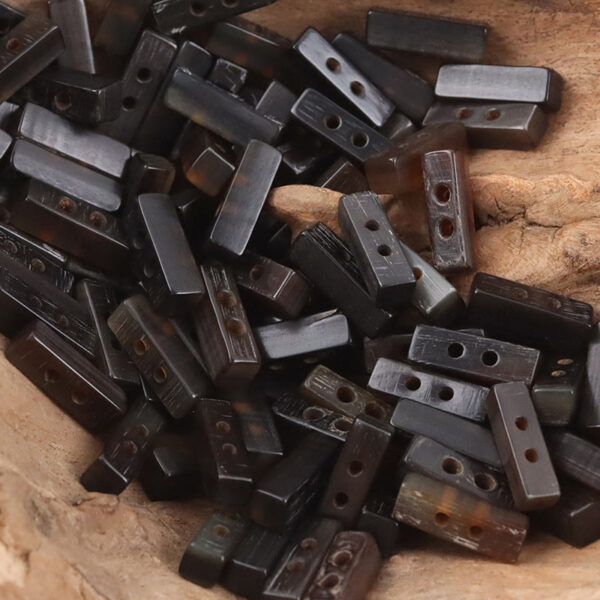 Long Strip Coffee-Colored Natural Horn Toggle Buttons 10pcs - Image 6