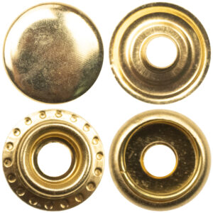 Flat Brass Snap Fasteners for Leather Jackets,Windbreakers,20PCS - Lots of Buttons