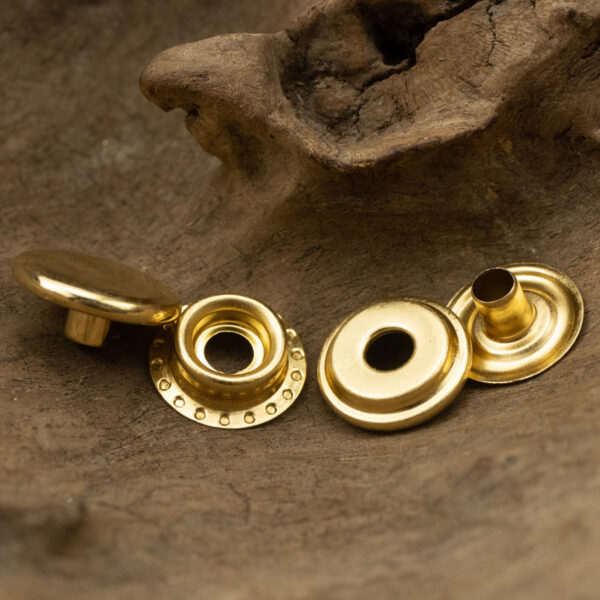 Flat Brass Snap Fasteners for Leather Jackets,Windbreakers,20PCS - Lots of Buttons