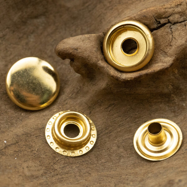 Flat Brass Snap Fasteners for Leather Jackets,Windbreakers,20PCS - Lots of Buttons