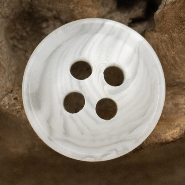 Thin-Edged White Khaki  Dark Brown Resin Buttons for Casual Shirts 90 Pack - Image 4