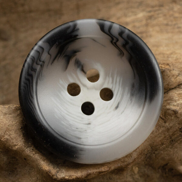 15-25mm Beveled Bowl-Shaped Dark Gray Resin Coat Buttons 30pcs - Image 6