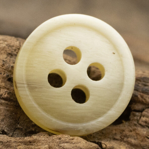 11.5mm White Khaki Imitation Wood Grain Resin Buttons 50pcs - Image 5
