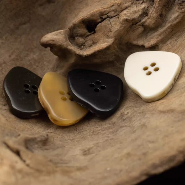 Large Amber Irregular Resin Buttons Imitation Marble Texture 10pcs