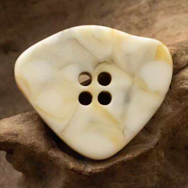 Large Amber Irregular Resin Buttons Imitation Marble Texture 10pcs