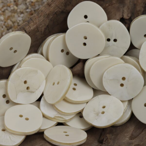 Irregular Rhombus 30mm Extra Large White Coffee Black Resin Buttons 20pcs - Image 2