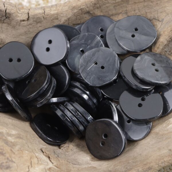 Irregular Rhombus 30mm Extra Large White Coffee Black Resin Buttons 20pcs - Image 4