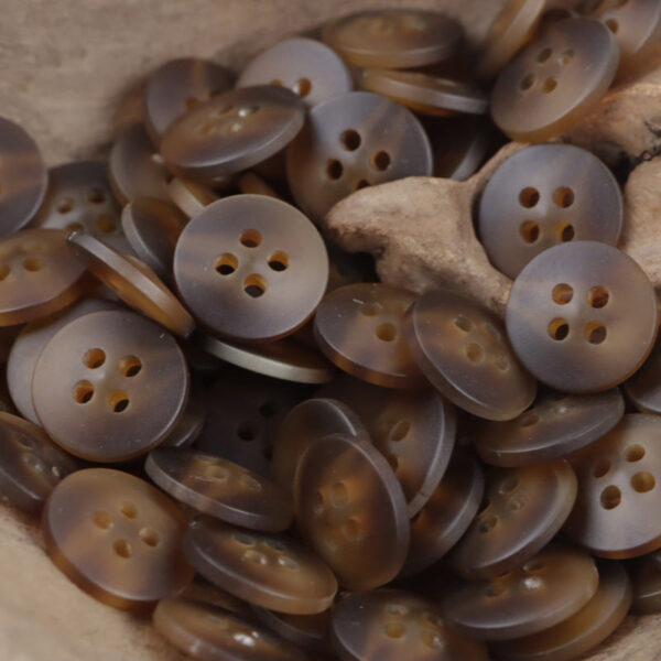 12.5mm Flat 4 Hole Coffee Resin Buttons for Summer Beach Shirts 80 Pack - Image 4
