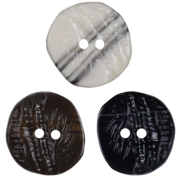 Uneven-Surfaced Palm Tree Graphic 2 Hole Resin Coat Buttons 30PCS - Lots of Buttons