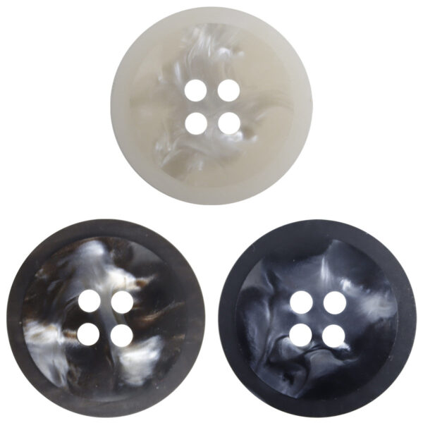 Industrial Round Resin Buttons for Edgy Fashion Dark Hoodies 30pcs - Lots of Buttons