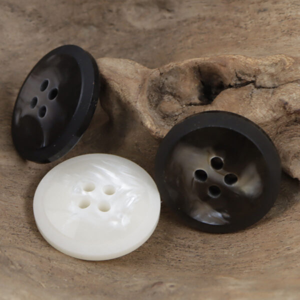 Industrial Round Resin Buttons for Edgy Fashion Dark Hoodies 30pcs - Lots of Buttons