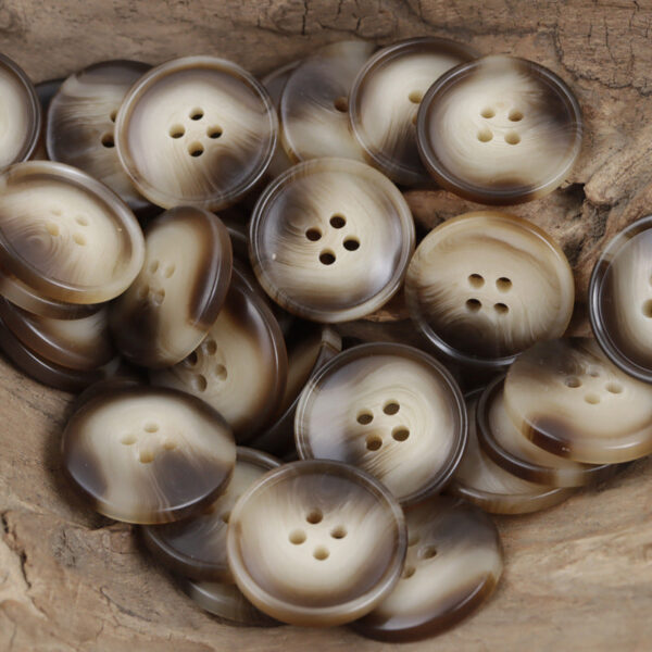 15-25mm Khaki Black-Gray Resin Buttons for Casual Pants 40 Pack - Image 2