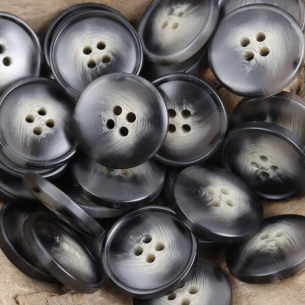 15-25mm Khaki Black-Gray Resin Buttons for Casual Pants 40 Pack - Image 3