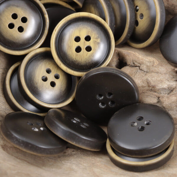 15mm-28mm Khaki Coffee Moonlight Pattern Resin Buttons 40pcs - Image 4