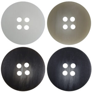 White Khaki Brown Black Gradient Center-Whitened Resin Buttons 40 Pack