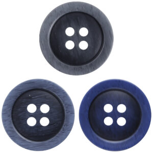 Gradient Gray-Blue Imitation Wood Grain Resin Buttons 20pcs 