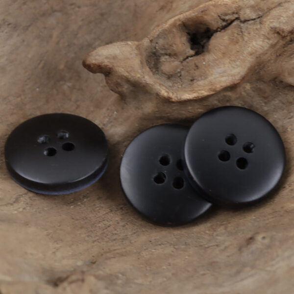 Gradient Gray-Blue Imitation Wood Grain Resin Buttons 20pcs