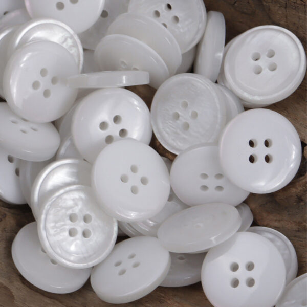 11.5mm - 30mm Round Four-Hole Misty Resin Buttons 40 Pack - Image 2
