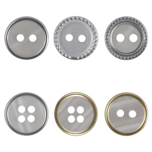 Lockstitch Imitation Shell Pattern Round Resin Buttons,50PCS 