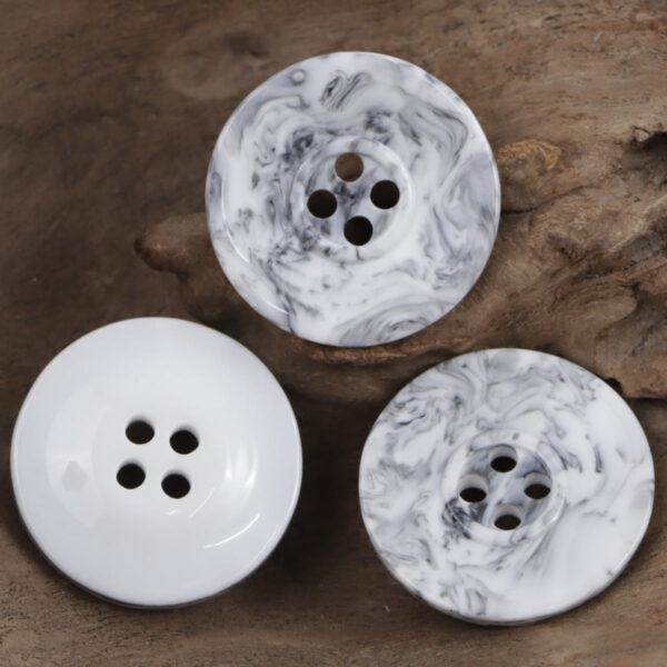 15mm - 30mm Splashed Ink Oriental Aesthetics Four-Hole Resin Buttons 20pcs - Image 3