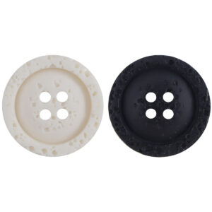 Textured Black White Polyester Resin Buttons for Sweatshirts 30pcs - Lots of Buttons