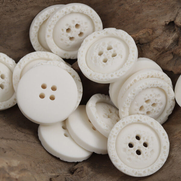 Textured Black White Polyester Resin Buttons for Sweatshirts 30pcs - Lots of Buttons