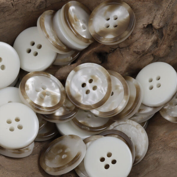 Round Four-Hole Shimmering Pattern Resin Buttons 30 Pack - Image 4