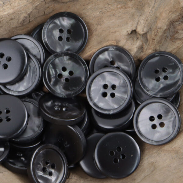 Round Four-Hole Shimmering Pattern Resin Buttons 30 Pack - Image 3