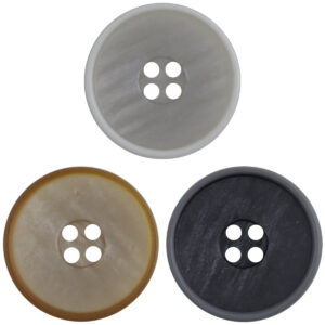 Round Matte Wood-Grain Resin Buttons for Khaki Casual Pants 30pcs - Lots of Buttons