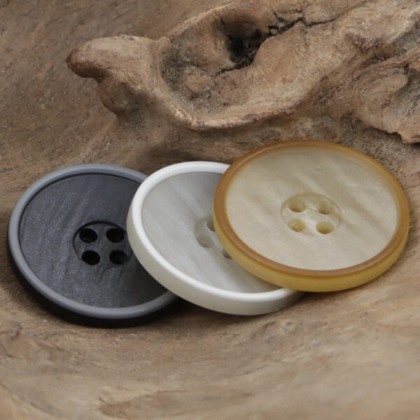 Round Matte Wood-Grain Resin Buttons for Khaki Casual Pants 30pcs - Lots of Buttons