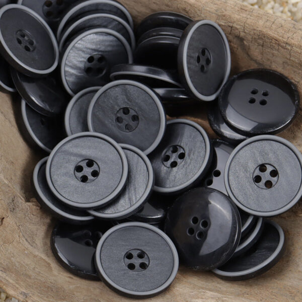 Round Matte Wood-Grain Resin Buttons for Khaki Casual Pants 30pcs - Lots of Buttons