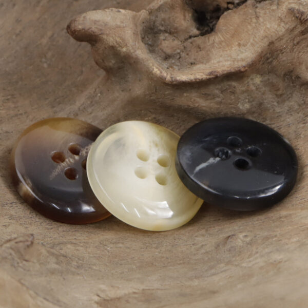 Translucent Light Yellow Resin Buttons for Jackets Casual Pants 30 Pack - Image 2