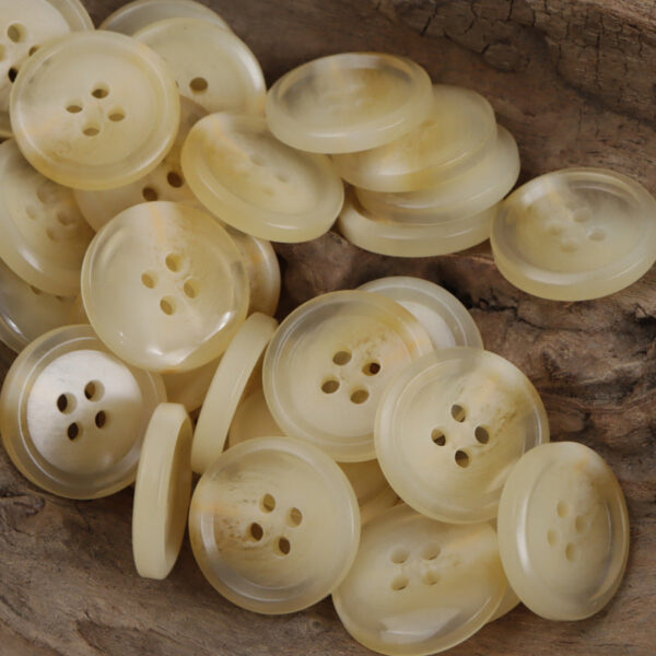 Translucent Light Yellow Resin Buttons for Jackets Casual Pants 30 Pack - Image 5