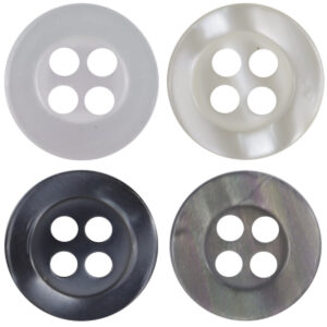 11.5mm Resin Buttons Wide Edge for Children's Knitwear Dresses 100 Pack 