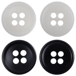 Classic Black and White Resin Buttons for Shirt Suit,100PCS 