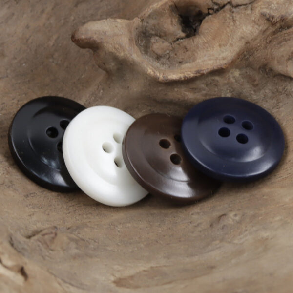 Navy Blue Cap-Shaped Resin Buttons for Formal Suits 40 Pack - Image 2